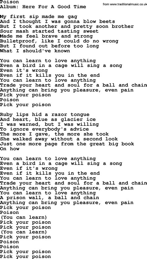 poison song lyrics